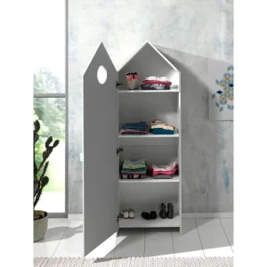 Vipack Armoire 1 Porte Blanc 10