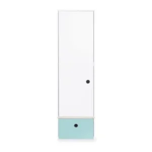 Wookids Armoire 1 Porte Façade Tiroir Gris Perle 18