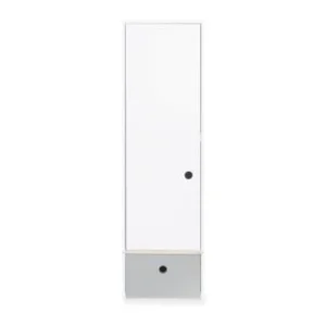 Wookids Armoire 1 Porte Façade Tiroir Blanc 18