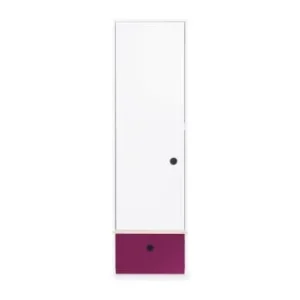 Wookids Armoire 1 Porte Façade Tiroir Gris Perle 16