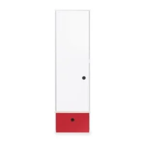 Wookids Armoire 1 Porte Façade Tiroir Rouge 16