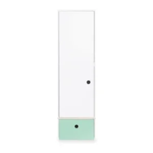 Wookids Armoire 1 Porte Façade Tiroir Vert Menthe 18