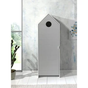 Vipack Armoire 1 Porte Gris 10