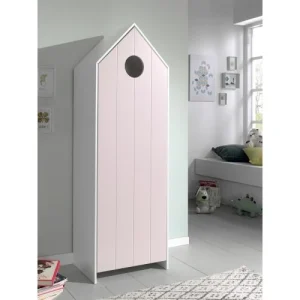 Vipack Armoire 1 Porte Rose 10