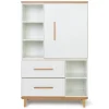 Wookids Armoire 147cm 1 Porte 2 Tiroirs Blanc 13