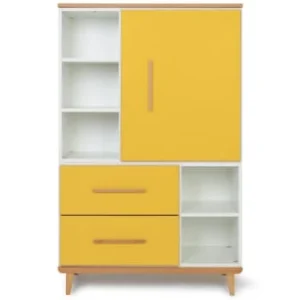 Wookids Armoire 147cm 1 Porte 2 Tiroirs Blanc 16