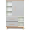 Wookids Armoire 147cm 1 Porte 2 Tiroirs Manhattan Gris 22