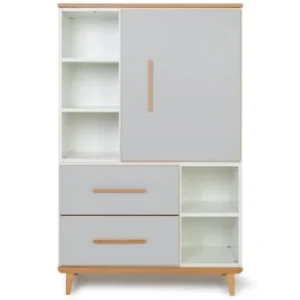 Wookids Armoire 147cm 1 Porte 2 Tiroirs Jaune Soleil 18