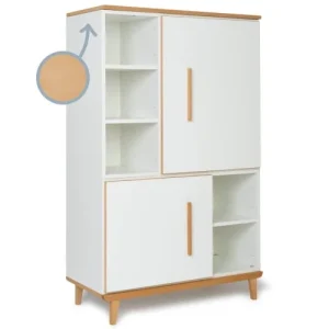 Wookids Armoire 147cm 2 Portes Blanc 10