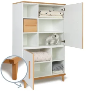 Wookids Armoire 147cm 2 Portes Blanc 12