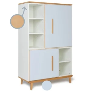 Wookids Armoire 147cm 2 Portes Bleu Ciel 10