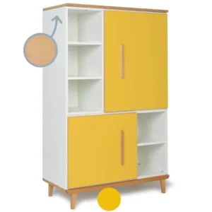 Wookids Armoire 147cm 2 Portes Jaune Soleil 10