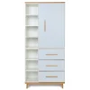 Wookids Armoire 198cm 1 Porte 3 Tiroirs Bleu Ciel 13