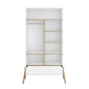 Bellamy Armoire 2 Portes 1 Tiroir Blanc 7