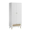 VOX Armoire 2 Portes 1 Tiroir Blanc 22