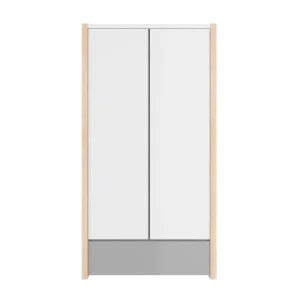 Bellamy Armoire 2 Portes 1 Tiroir Blanc Gris 8