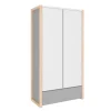 Bellamy Armoire 2 Portes 1 Tiroir Blanc Gris 14