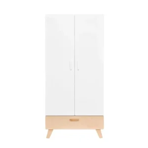 Bellamy Armoire 2 Portes 1 Tiroir Blanc Naturel 8