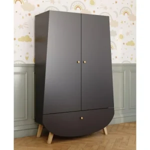 Songes Et Rigolades Armoire 2 Portes 1 Tiroir Gris Anthracite 8