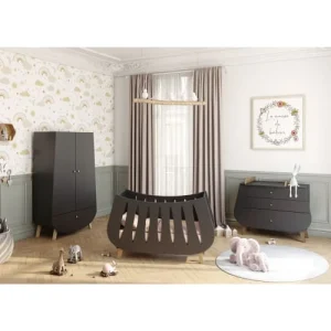 Songes Et Rigolades Armoire 2 Portes 1 Tiroir Gris Anthracite 10