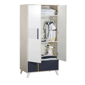 Sauthon Armoire 2 Portes 178x86x57cm Blanc 8