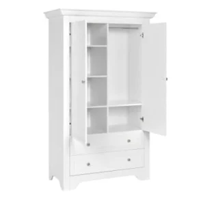 Nateo Concept Armoire 2 Portes 2 Tiroirs Blanc 9