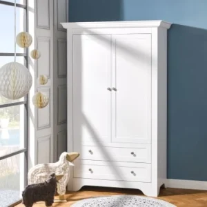 Nateo Concept Armoire 2 Portes 2 Tiroirs Blanc 11