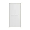 CALICOSY Armoire 2 Portes Avec Penderie L90.2 X H186 Cm – Décor Blanc Et Bois 20