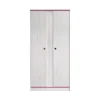 CALICOSY Armoire 2 Portes Avec Penderies Et Lingère L90 Cm – Décor Bois Blanc 13