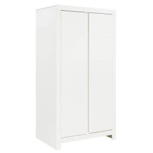 Bopita Armoire 2-portes Avec Rainures Blanc En MDF Et Panneaux De Particules 11