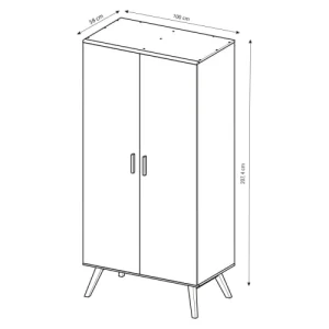 VOX Armoire 2 Portes Blanc 12