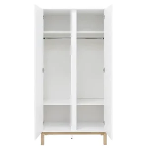 Bopita Armoire 2-portes Blanc/chêne En MDF Et Chêne 10