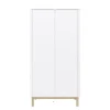 Bopita Armoire 2-portes Blanc/chêne En MDF Et Chêne 16