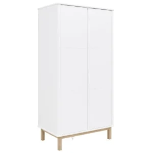 Bopita Armoire 2-portes Blanc/chêne En MDF Et Chêne 12