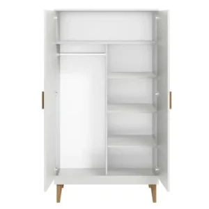 Nateo Concept Armoire 2 Portes Blanc Et Chêne 8