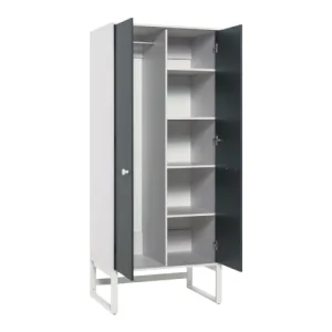 VOX Armoire 2 Portes Blanc Gris 7