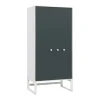 VOX Armoire 2 Portes Blanc Gris 11