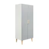 Bopita Armoire 2 Portes Blanc Gris 17