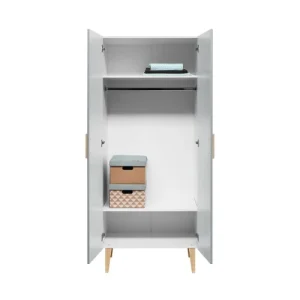 Bopita Armoire 2 Portes Blanc Gris 13