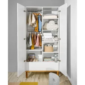 Bellamy Armoire 2 Portes Blanc Naturel 8