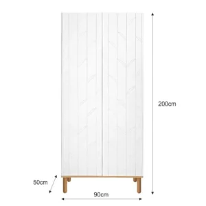 Bellamy Armoire 2 Portes Blanc Naturel 12