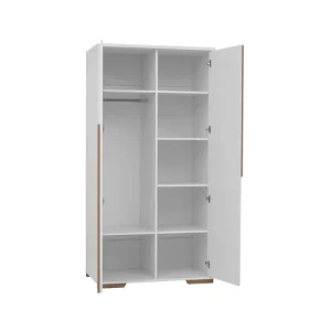 Pinio Armoire 2 Portes Blanc Naturel 10