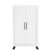 Bopita Armoire 2-portes Blanc/noir En MDF, Panneaux De Particules Et Hêtre 20