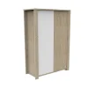 Sauthon Armoire 2 Portes Couleur Bois Et Blanc 16