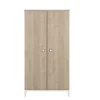 CALICOSY Armoire 2 Portes Décor Bois Et Blanc Bébé – 102 X 195cm 13