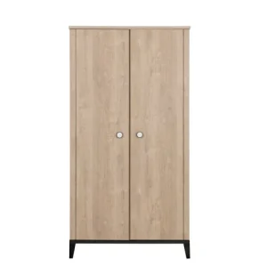 Galipette Armoire 2 Portes Effet Bois Marron Clair 58x102x195 7