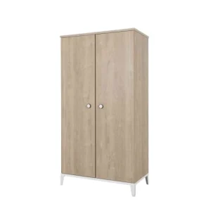 Galipette Armoire 2 Portes En Bois Imitation Chêne Blond 58cm 12