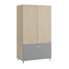 MICUNA Armoire 2 Portes Et 1 Tiroir Nature 20