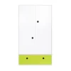 Wookids Armoire 2 Portes Façade Tiroir Citron Vert 16