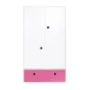 Wookids Armoire 2 Portes Façade Tiroir Fushia 20